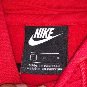 Red nike hoodie